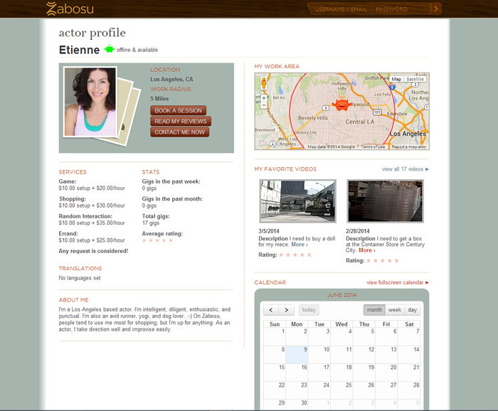 Zabosu Actor Page