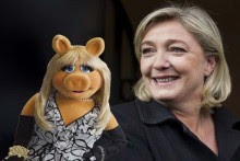 Marine Le Pen and Miss Piggy