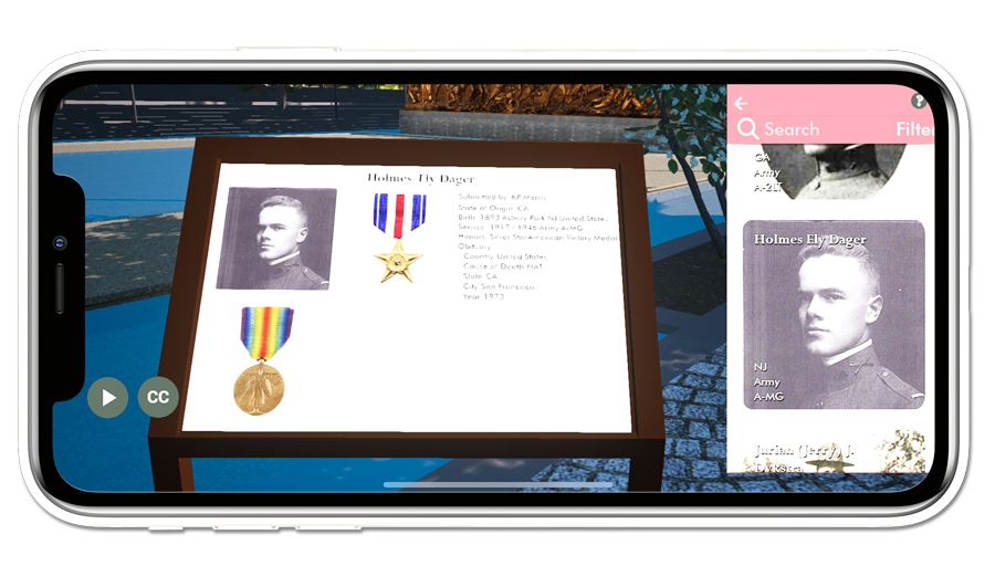 WWI Veterans and other remembrances can be submitted by app users