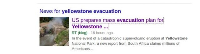 Yellowstone Mass Evac Story Censored By RT; Why? 