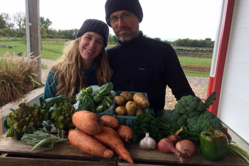 Farmers and vegetables