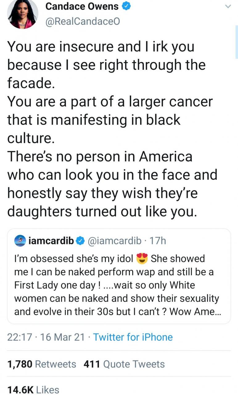 Cardi B and Candace Owens fight dirty and threaten to sue each other over Cardi