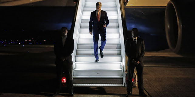 El secretario de Estado estadounidense, John Kerry, a su llegada a París, el 26 de julio. REUTERS/Pool