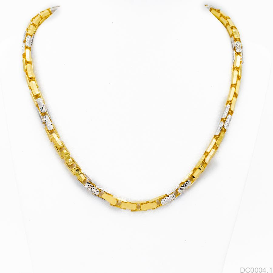 DC0004.1 Dây chuyền vàng nam hai màu 18k đẹp
