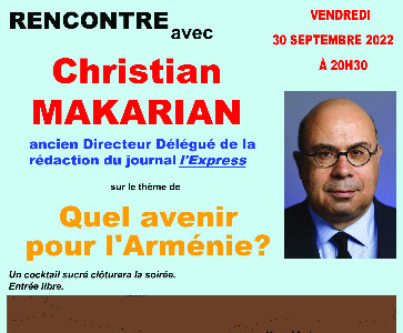 Conférence sur l’avenir de l’Arménie avec Christian MAKARIAN