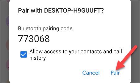 Bluetooth code on Android.