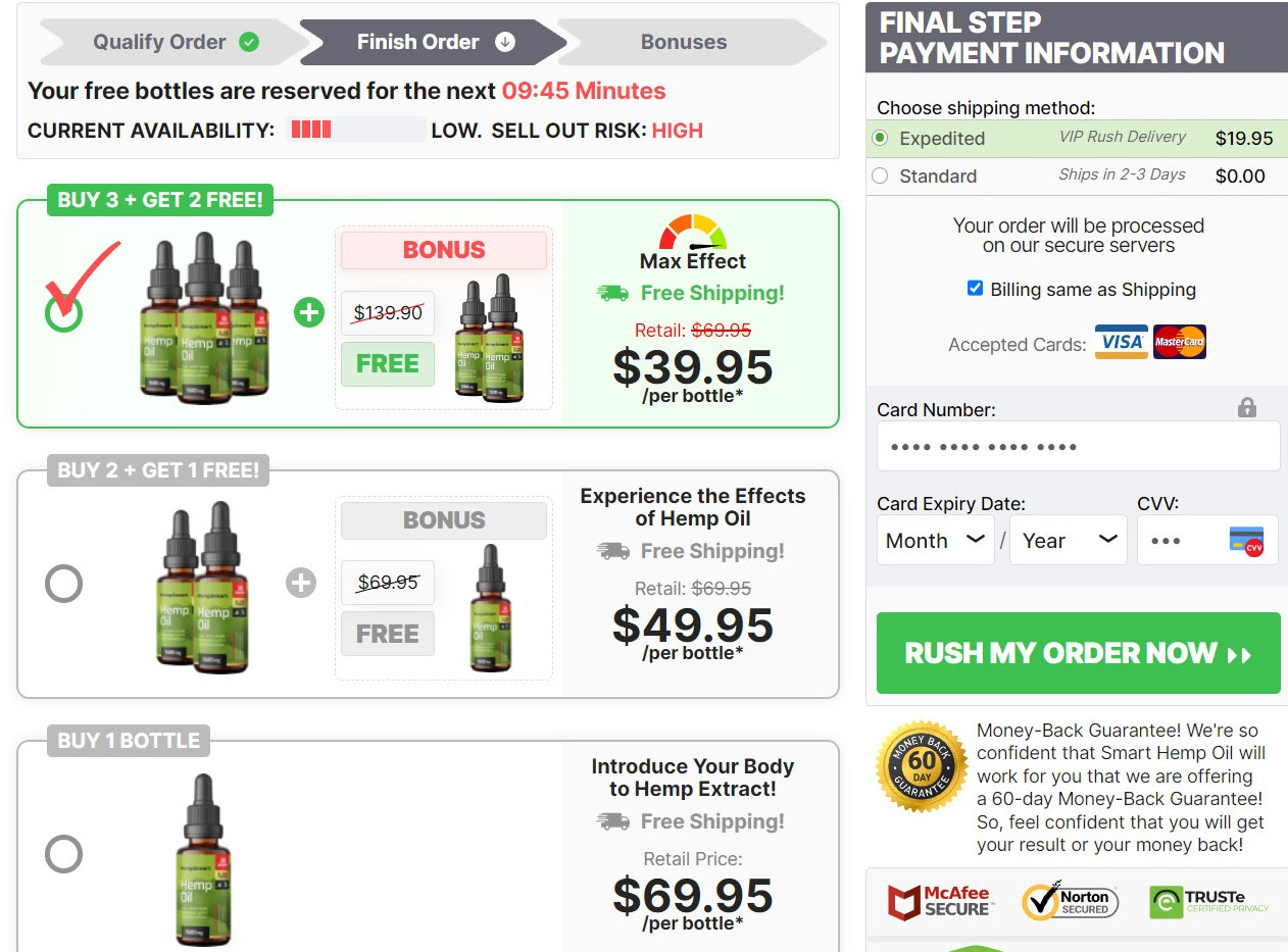 HempSmart CBD Oil Price