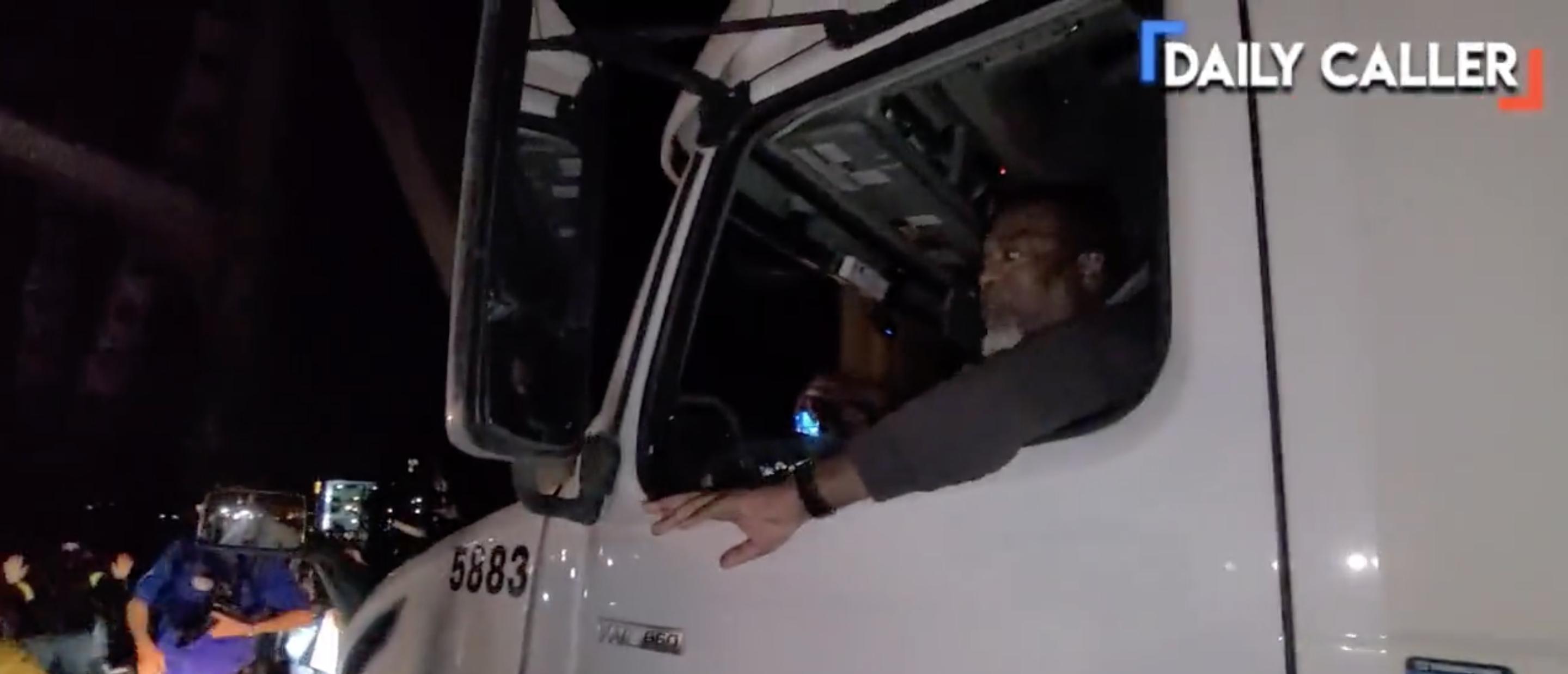 Black Truck Driver Shown Pleading With Memphis Protesters To Clear The Streets