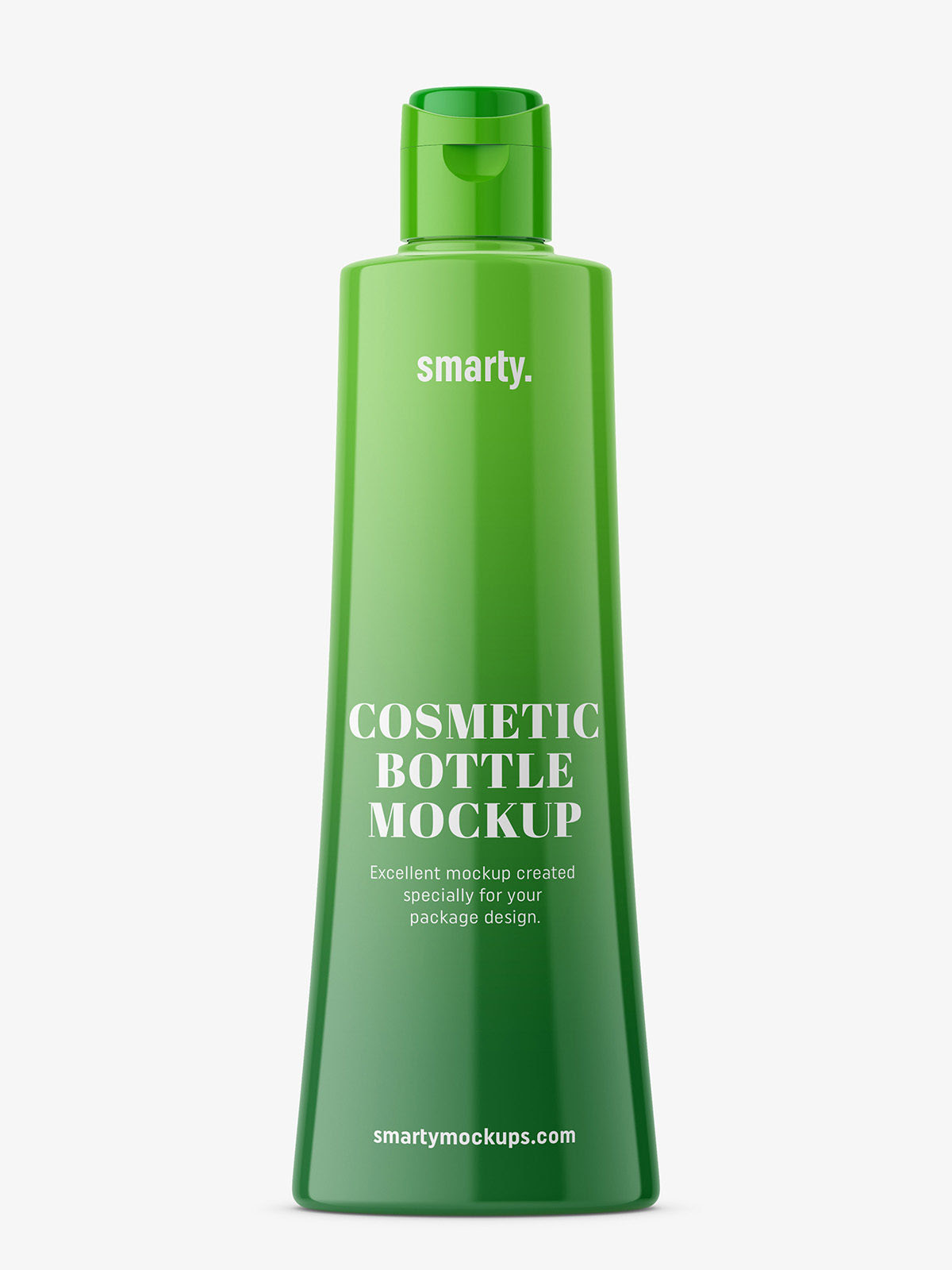 Glossy cosmetic bottle mockup Smarty Mockups