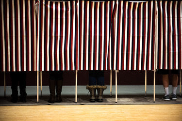 Voters turned out in Manchester, N.H., for the state primary in February.
