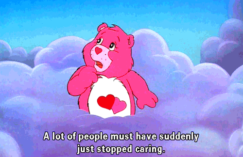A Care Bear saying 