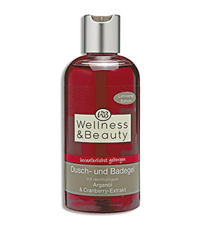 Wellness & Beauty Dusch- und Badegel Arganöl & Cranberry-Extrakt