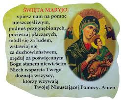 Magnes z modlitwą do Matki Bożej Nieustającej Pomocy Księgarnia Maryjna  "Salvatoris Mater" w Licheniu Starym