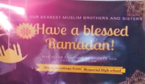 New Jersey public school poster: “May Allah Continue to Shower You Love and Wisdom”