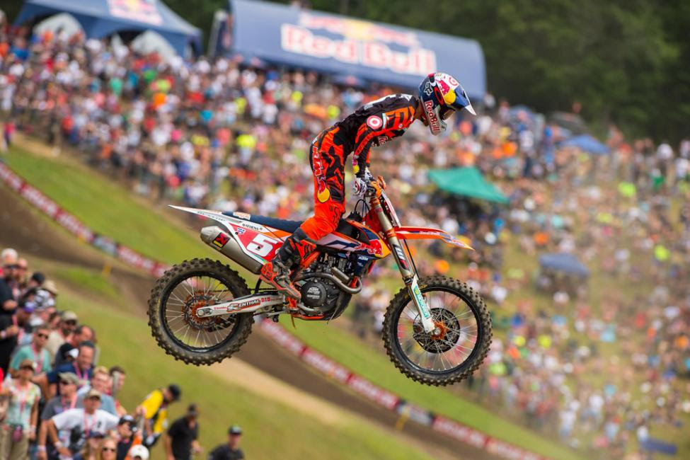 Dungey inched one step closer to the 450 Class title.Photo: Simon Cudby