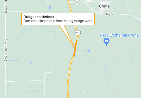 US231 Bridge restrictions