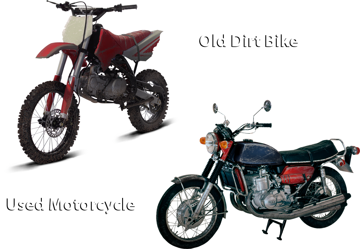 Old Dirt Bike and Used Motorcycle Concepts