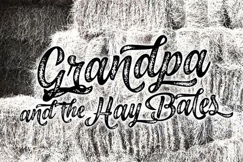 Grandpa  The Hay Bales