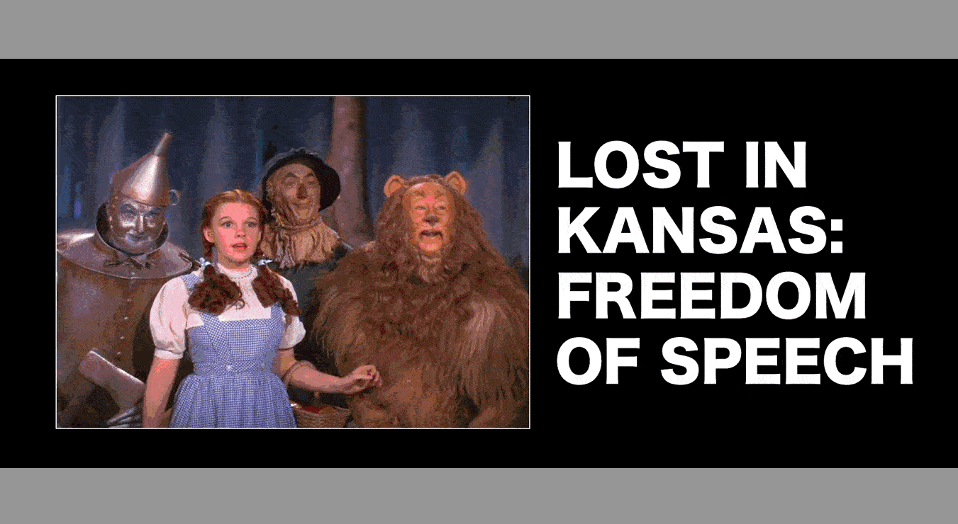 Lost in Kansas is the freedom of speech as the police raid a newspaper office and seize their equipment