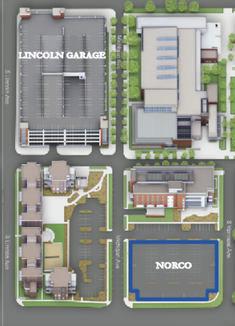 map of Norco building parking lot