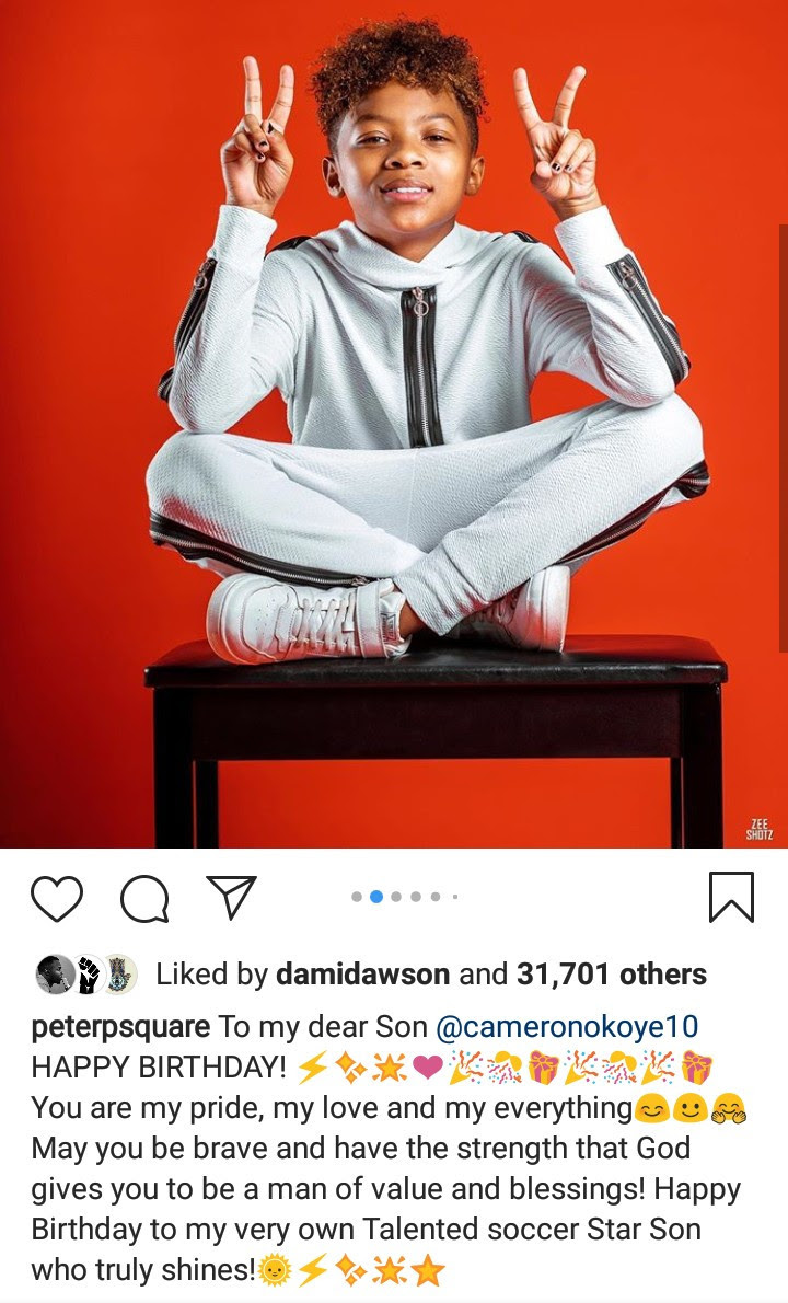 Peter Okoye and Lola Omotayo-Okoye release photos of their son to celebrate him as he turns 12