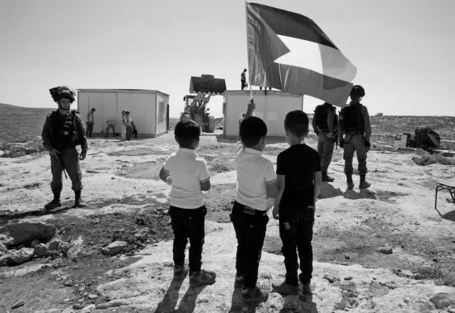 Palestinos niños contra la ocupación la-tinta