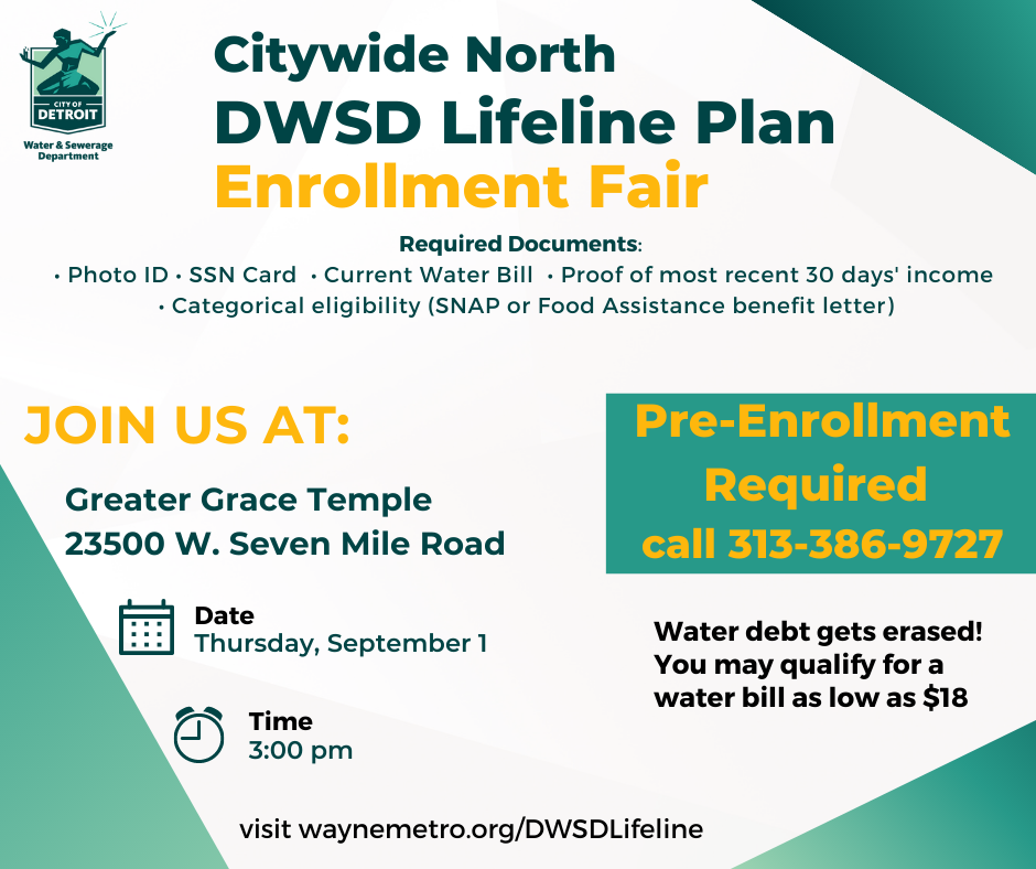 DWSD Lifeline Plan Enrollment Fair - Citywide North