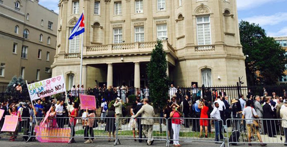 The Cuban embassy in Washington DC is opened on 20 July