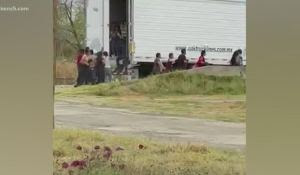 Unbelievable Video Captures Tractor Trailer Full of Immigrants Smuggled into Texas