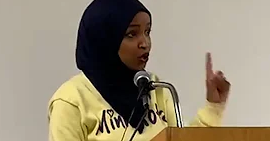 ILHAN OMAR BREAKS DOWN, STARTS SHOUTING GIBBERISH AFTER PROTESTERS SLAM HER OVER BILLIONS TO UKRAINE