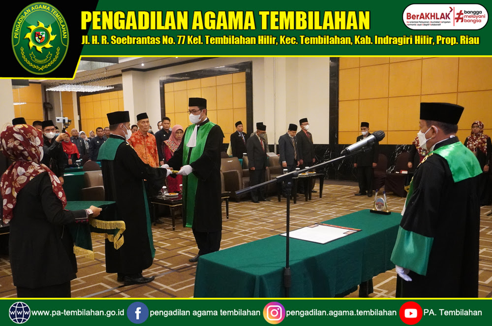 Pelantikan Dan Pengambilan Sumpah Jabatan Ketua Pengadilan Agama ...