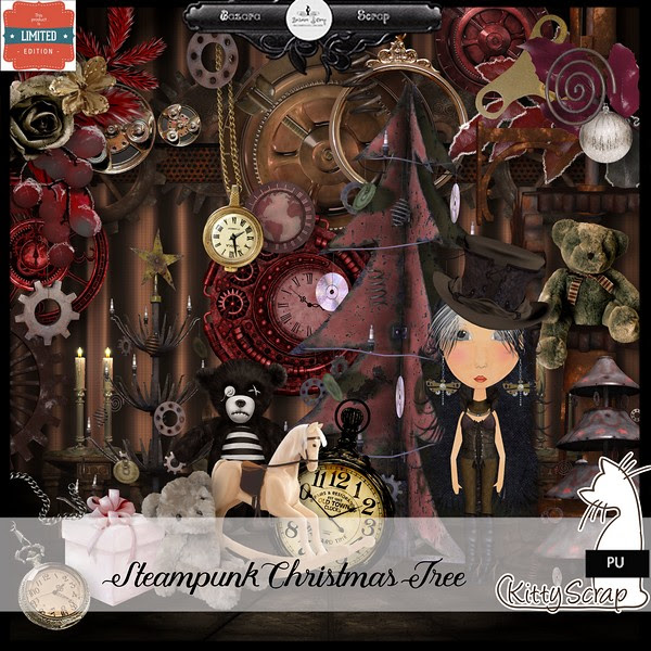 Steampuk christmas tree de kittyscrap dans Decembre kittys23