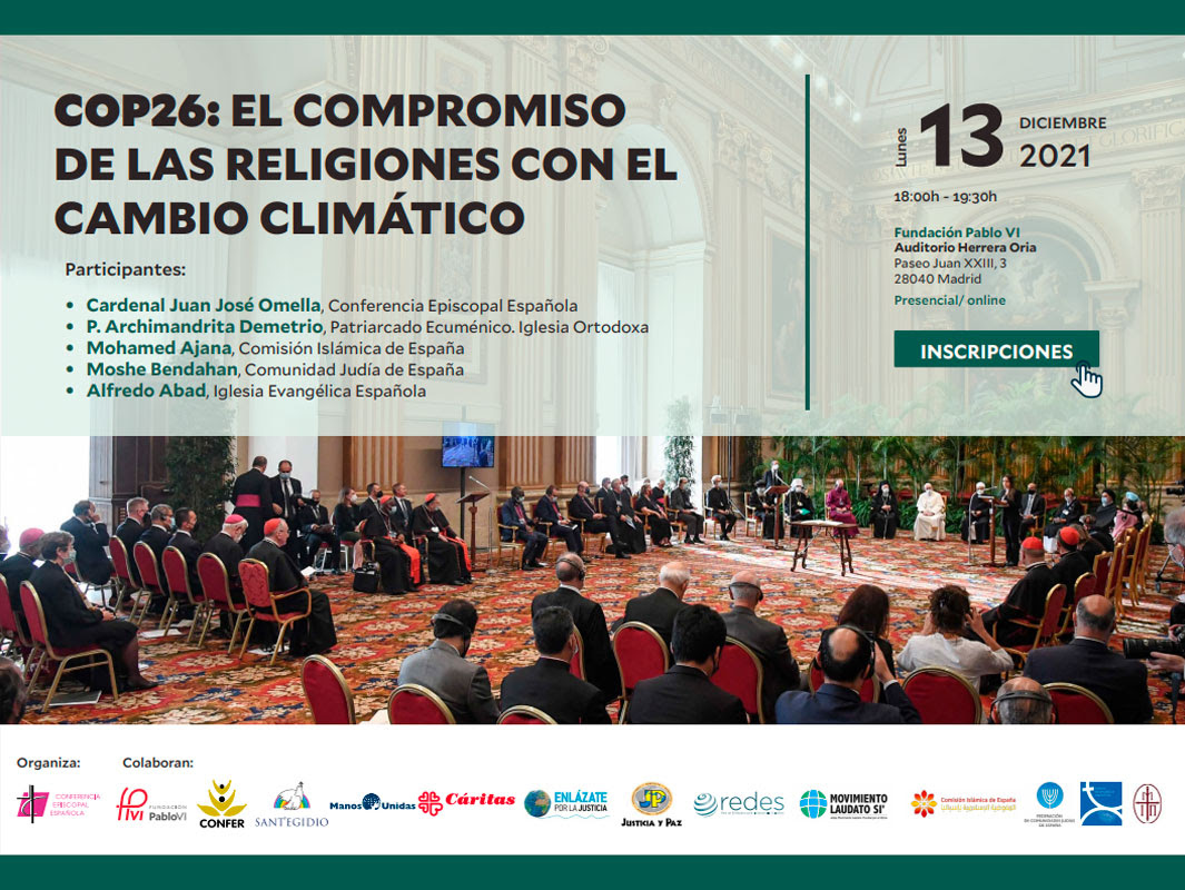 Encuentro interreligioso tras la COP 26: el compromiso de las religiones con el cambio climático