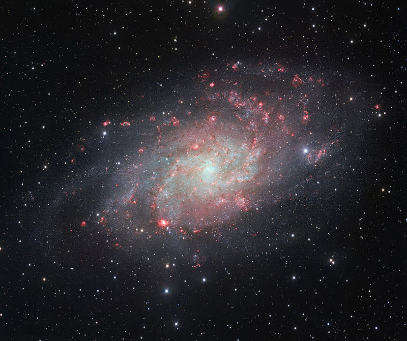Triangulum galaxy - aka M33 - via the VLT Survey Telescope at European Southern Observatory's Paranal Observatory in Chile.