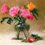 Roses in a Crystal Vase - Posted on Monday, February 9, 2015 by Dorothy Woolbright