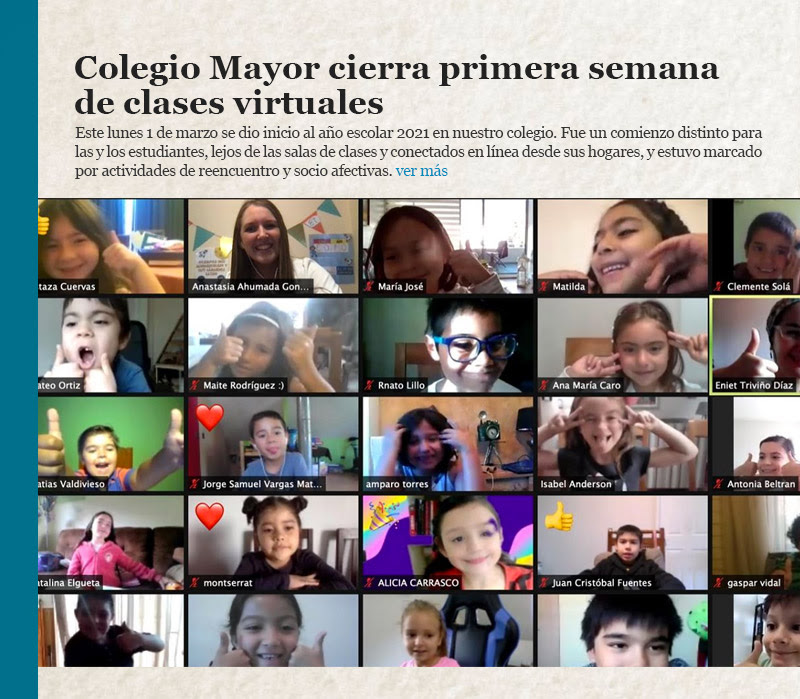 Colegio Mayor cierra primera semana de clases virtuales