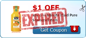 $1.00 off any one Minute Maid Pure Squeezed item