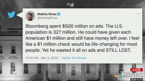 MSNBC Fails Basic Math, Claims Bloomberg Could've Given Every American $1 Million With His Campaign Money