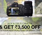 Buy DSLR Camera and Get Rs.3500 Off on your next purchase of Sigma lenses