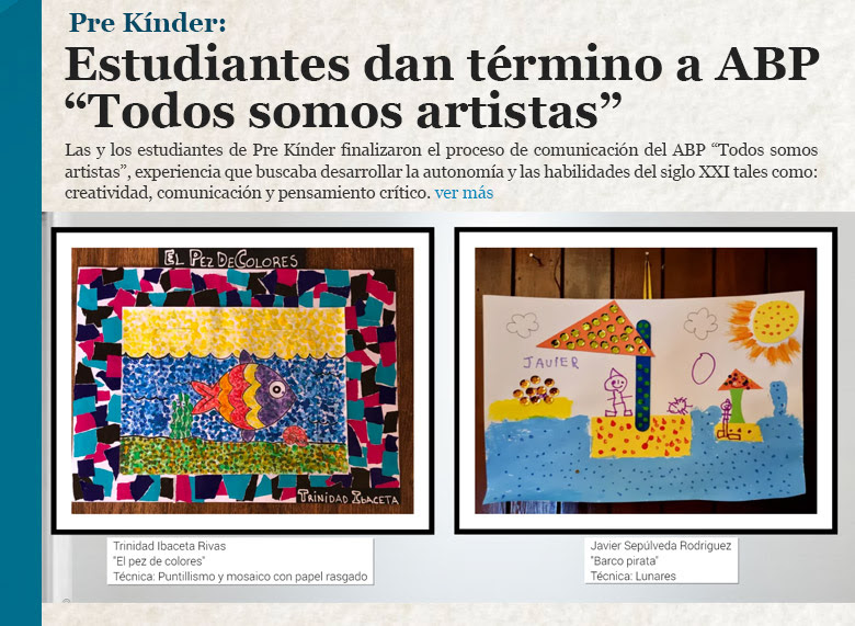 Pre Kínder: Estudiantes dan término a ABP “Todos somos artistas”