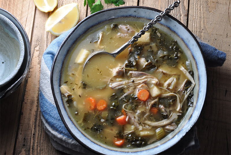 Slow Cooker Turkey and Kale Soup