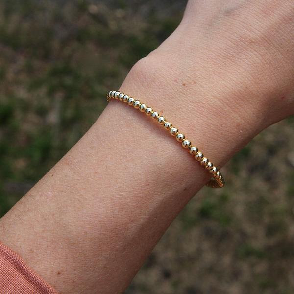 Mini Gold Staple Bracelet