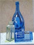 Colored Glass Bottle Study - Posted on Saturday, January 3, 2015 by Elaine Shortall