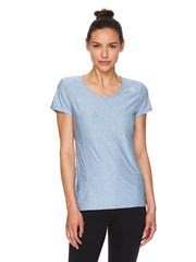 Reebok Women's Fitted Performance Light Weight Reversed Marled Jersey T-Shirt 3 for $15 