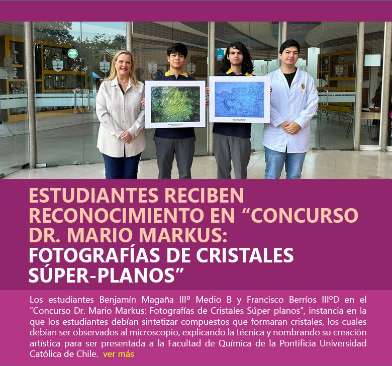 Estudiantes reciben reconocimiento en “Concurso Dr. Mario Markus: Fotografías de Cristales Súper-planos”