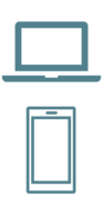 Computer and phone icon
