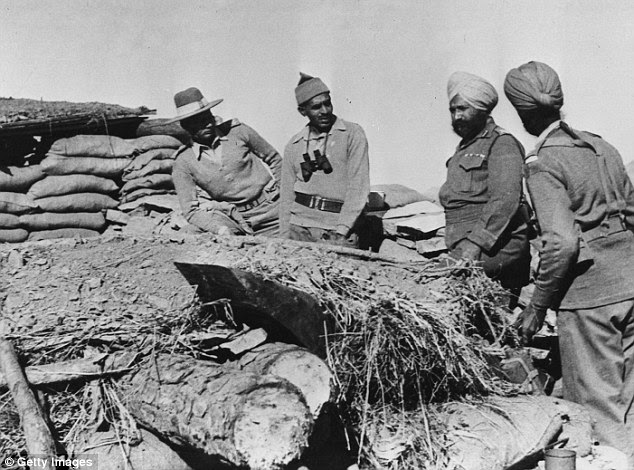 Indian officers occupying one of the forts in the Ladakh region of northern India during border clashes between India and China