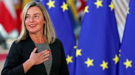 Federica Mogherini, Alta Representante de la UE para Asuntos Exteriores en Bruselas, (Bélgica), el 10 de abril de 2019.