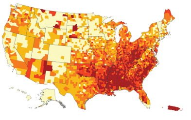 US diabetes map