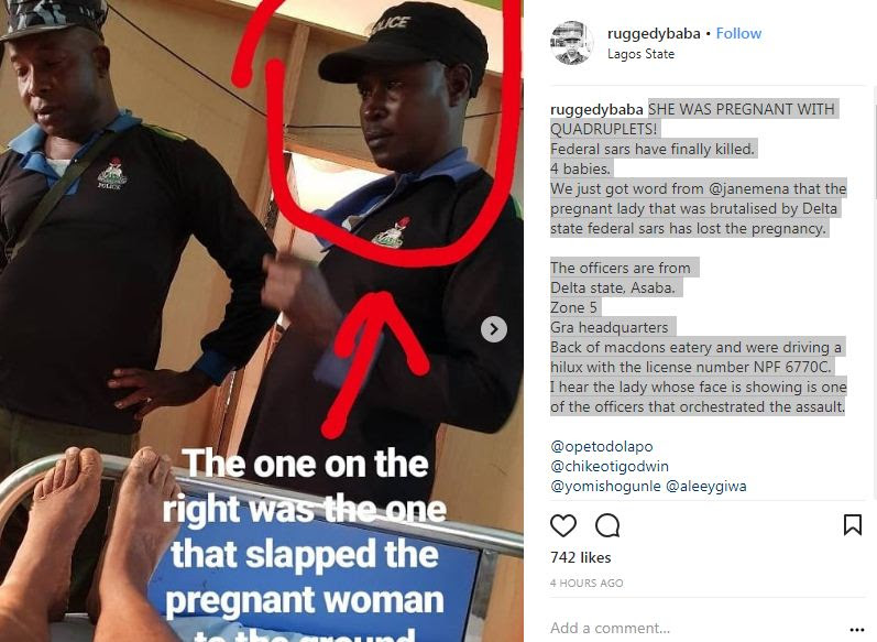 Janemena’s Pregnant Friend Who Was Brutalized By Delta Police Loses Her Pregnancy